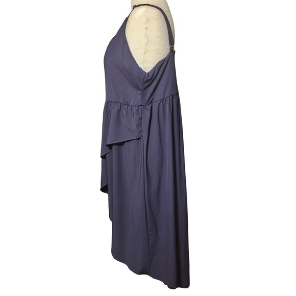 Halara 1X Navy Blue High Low Ruffle Tank Dress Plus Size - Picture 2 of 6